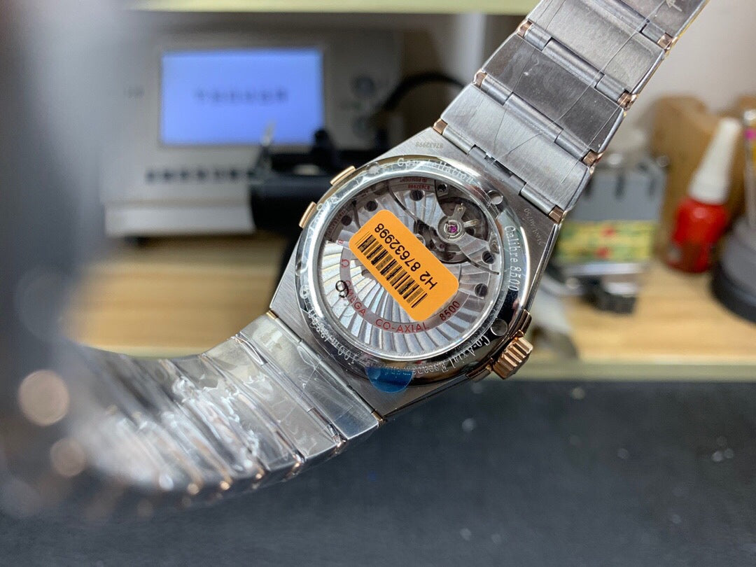 VS공장 오메가 컨스틸레이션 38MM 로즈골드 콤비 브라운바인덱스 브레이슬릿