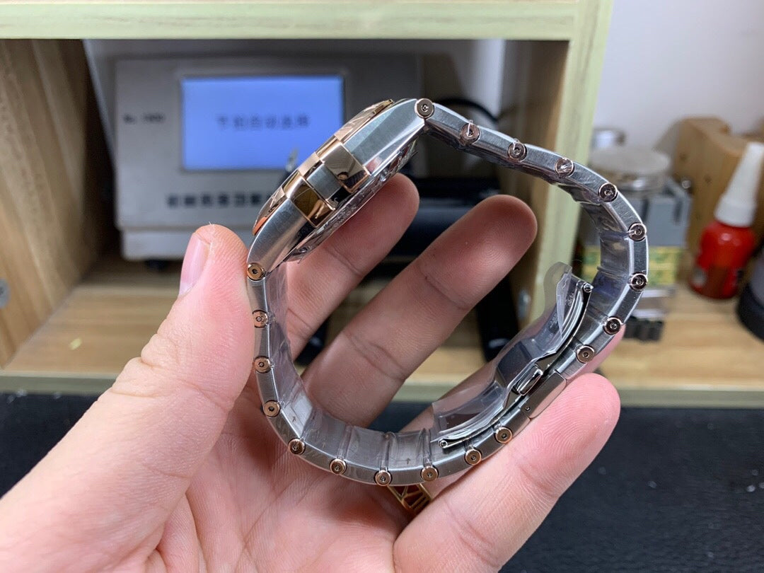 VS공장 오메가 컨스틸레이션 38MM 로즈골드 콤비 브라운바인덱스 브레이슬릿