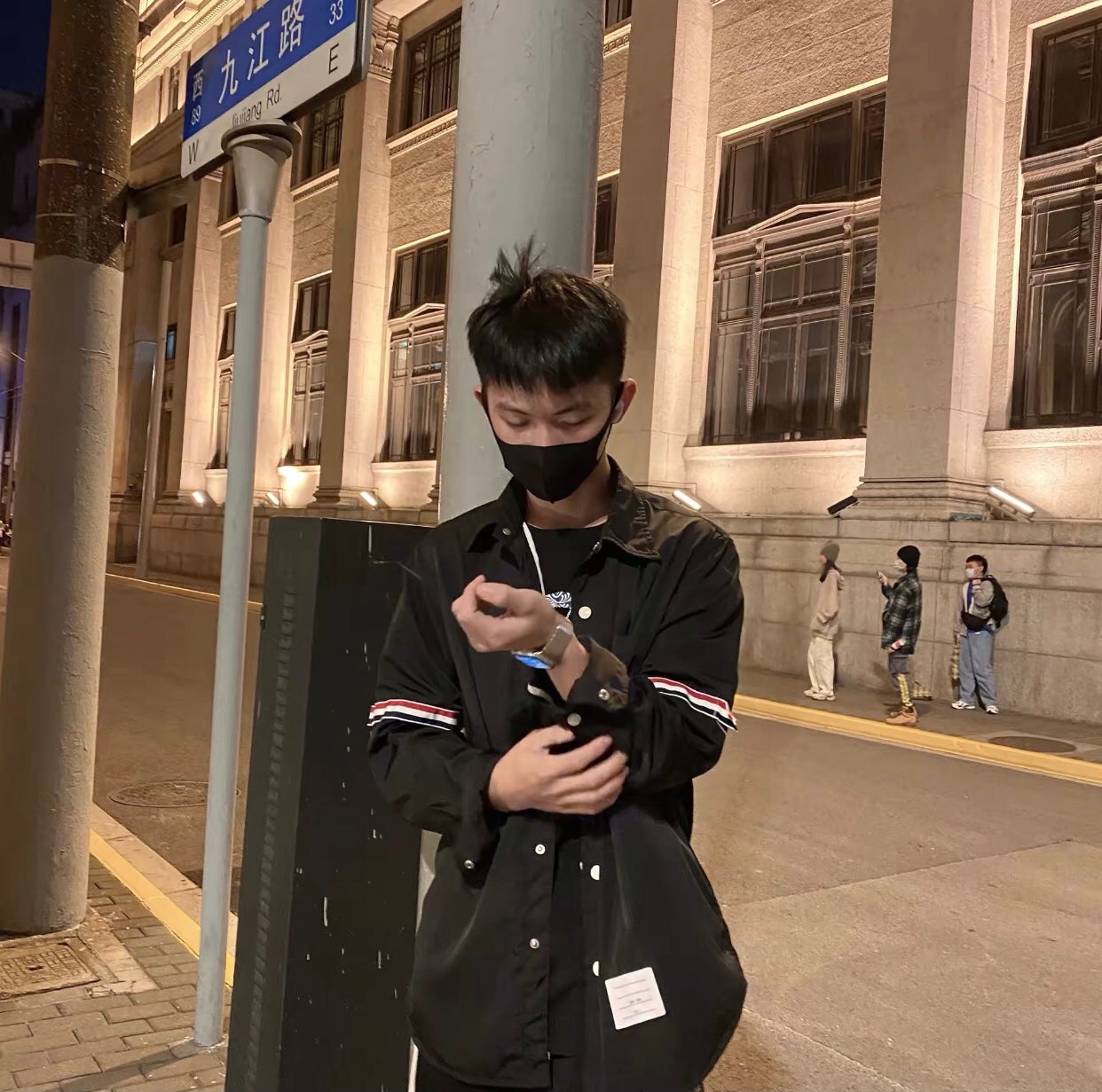 TJ / 톰브라운 더블슬리브 웨빙 셔츠 자켓