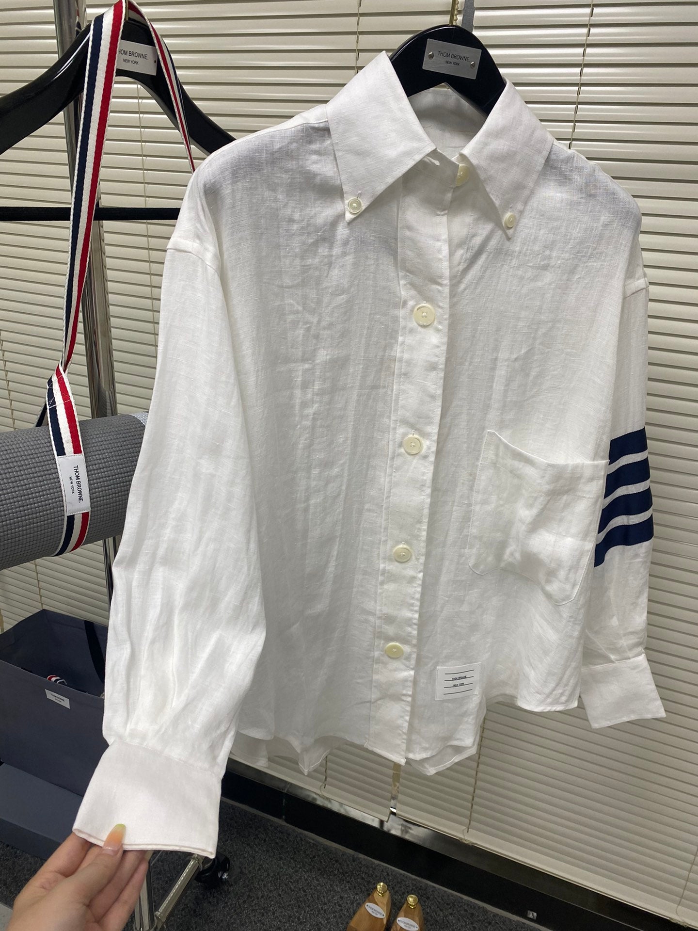 TJ / 톰브라운 린넨 오버핏 여성 셔츠 자켓