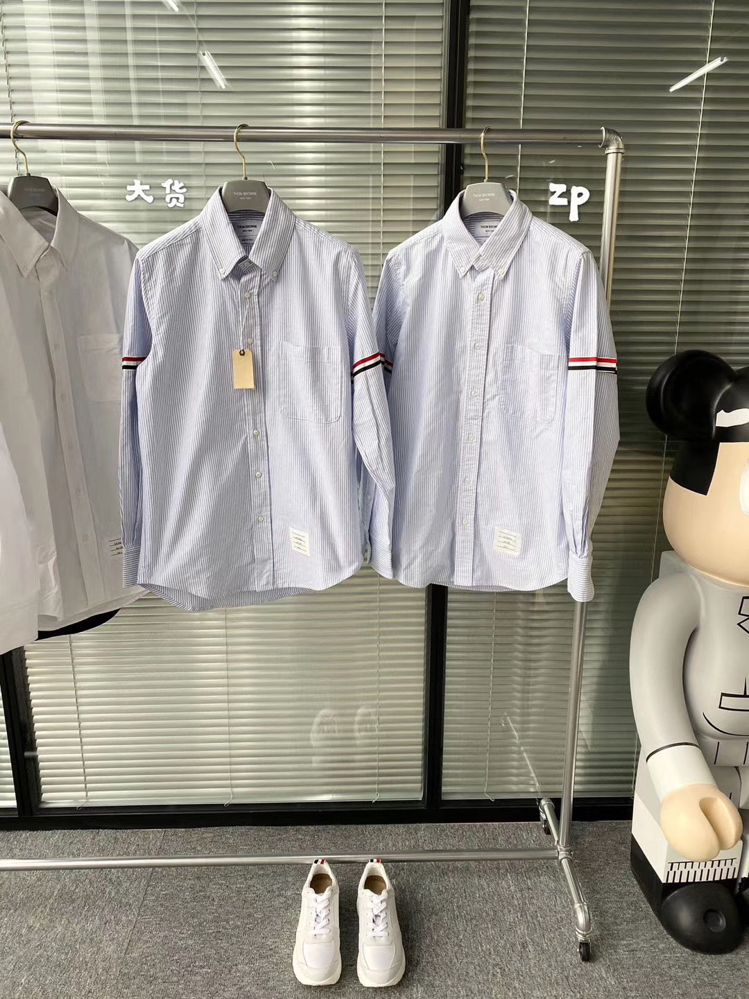 TJ / 톰브라운 스카이블루 스트라이프 셔츠
