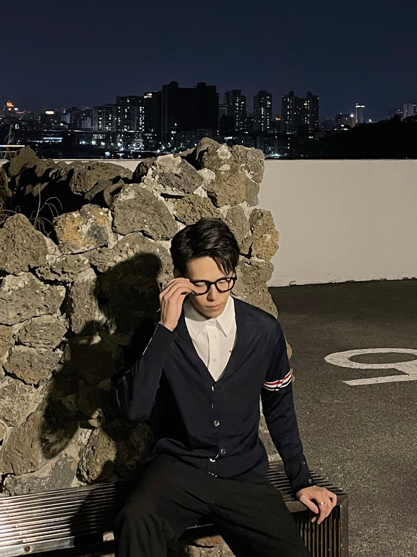 TJ / 톰브라운 울 브이넥 가디