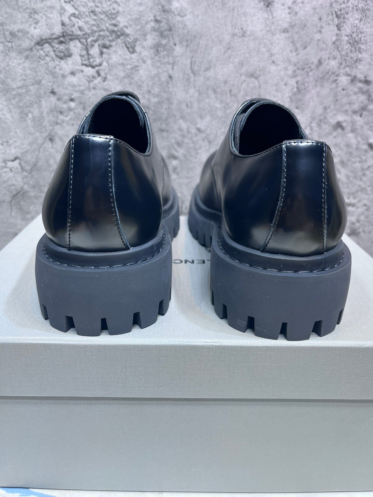 빙 / BALENCIAGA 발렌시아가 STRIKE 두꺼운 밑창 더비 슈즈, 레이스업 캐주얼 엄지발가락 슈즈