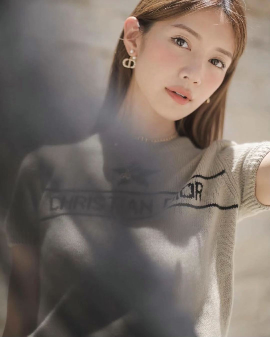 TJ / 디올 캐시미어 반팔스웨터🤎카키