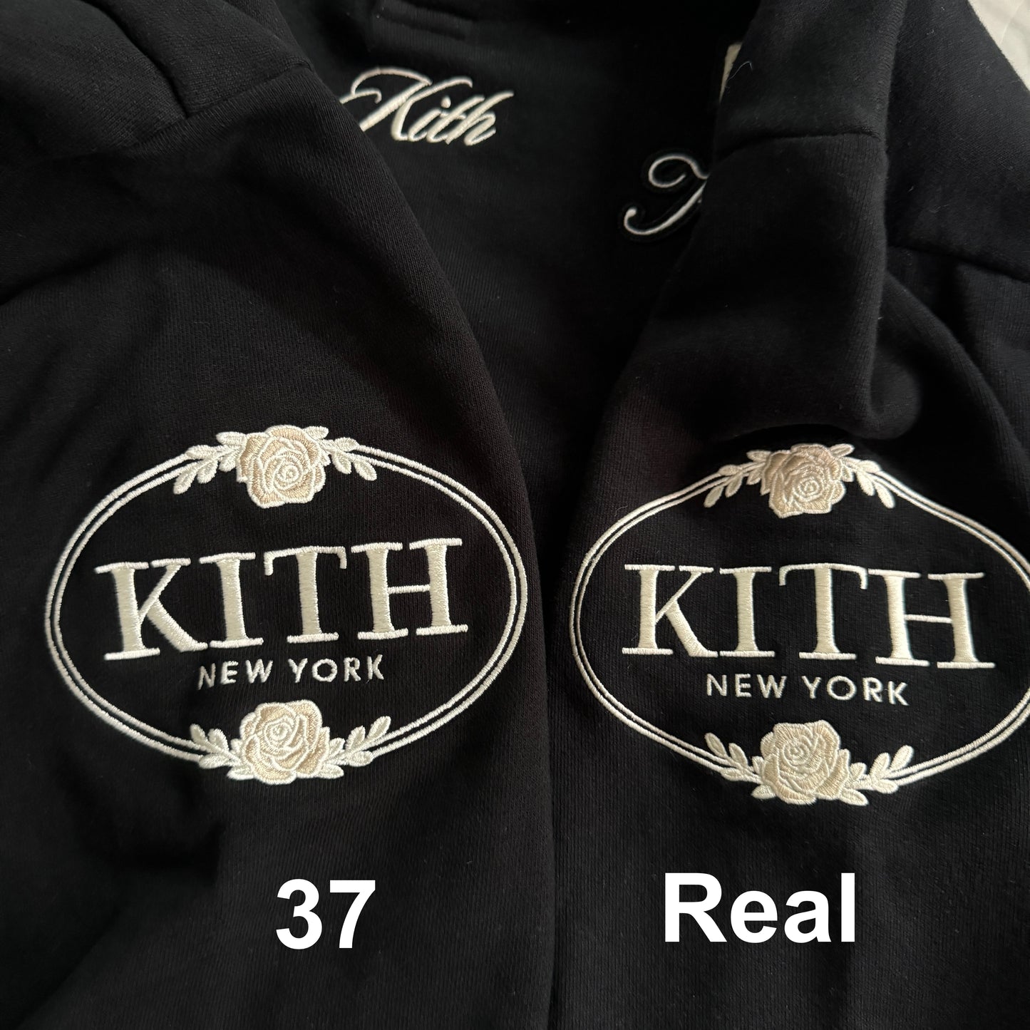 37도 / KITH Nelson Colared Pullover 레터링 지도자수 폴로 맨투맨