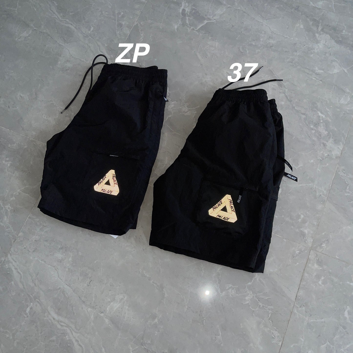 37도 / 팔라스 반바지 , PALACE Cripstop Grid Shorts Black