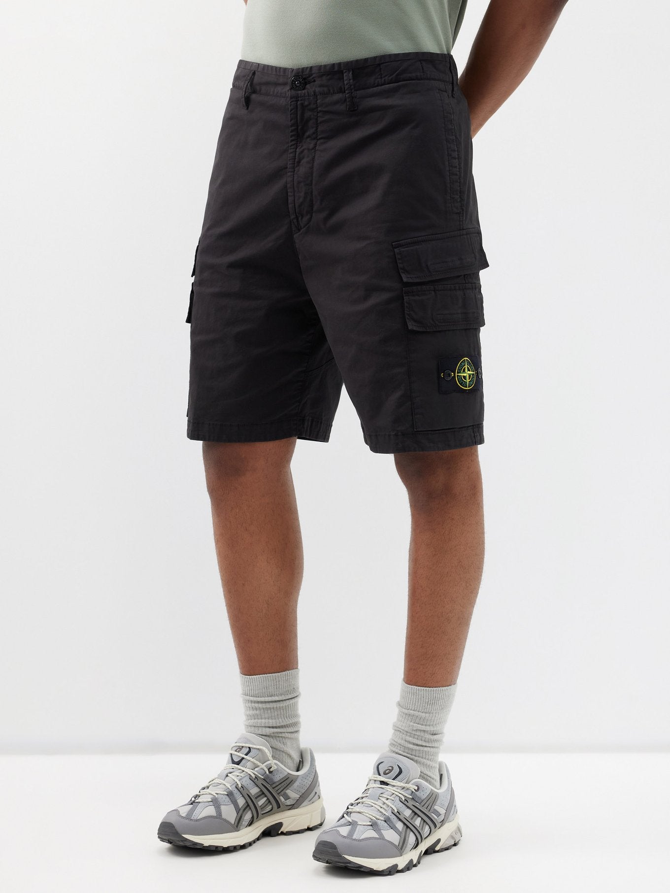 탑몽*x/스톤아일랜드 남성 Fabric Shorts 북팬츠 반바지
