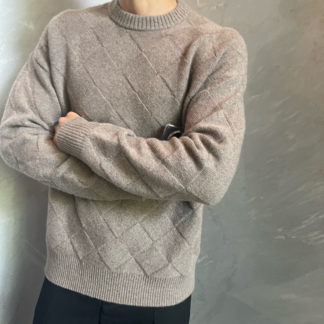 대리석 / 보테가베네타 입체짜임 체크 니트