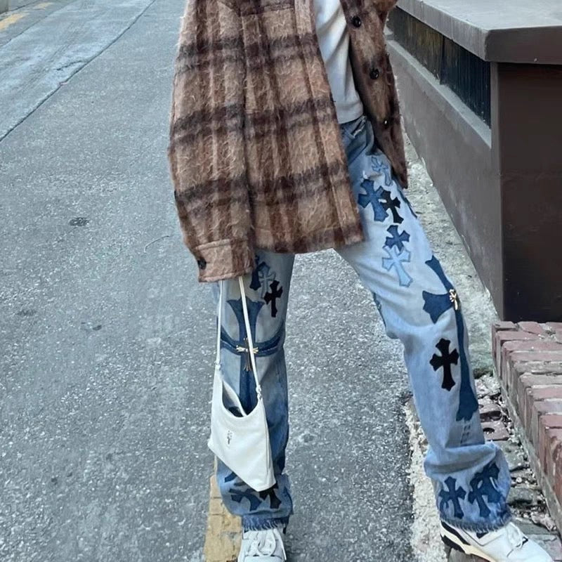 gw/크롬하츠 남성 십자가 수제 청바지