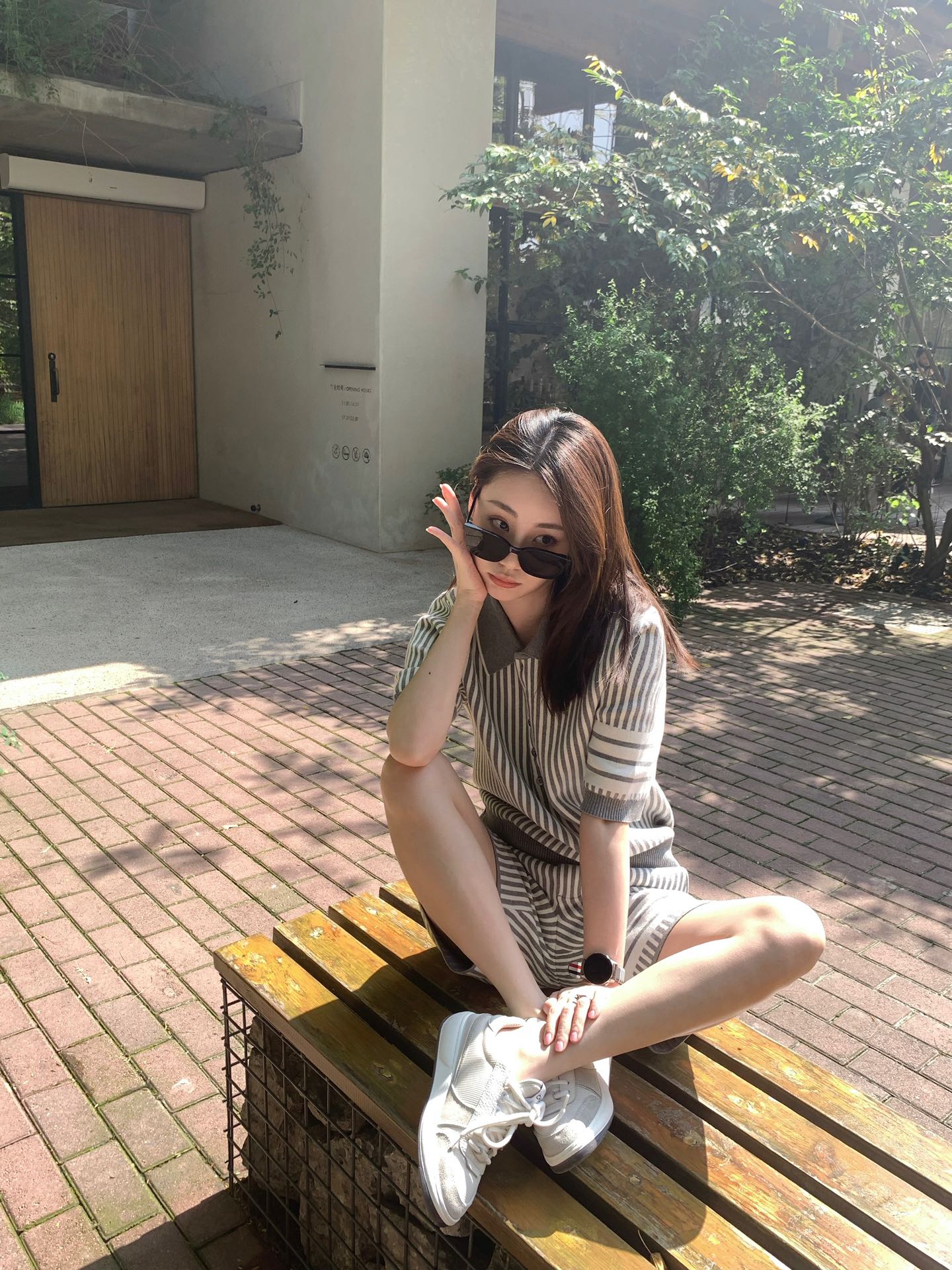 대리석 / 톰브라운 여성 반바지 스트라이프 니트 쇼츠#