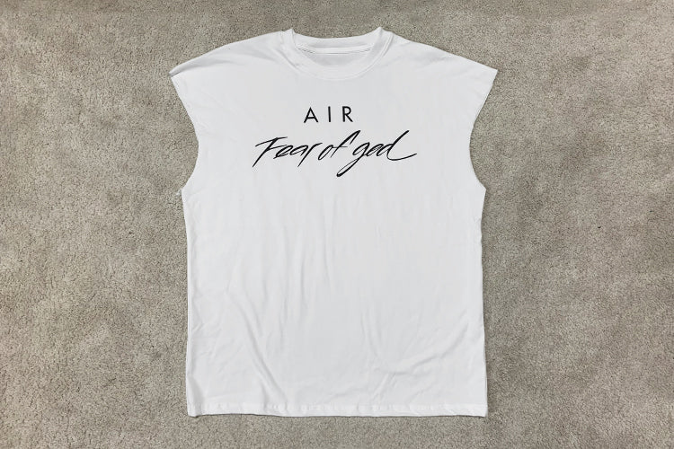 세나 / 탑 FOG AIR FEAR OF GOD 콜라보레이션 루즈핏 나시 민소매티셔츠