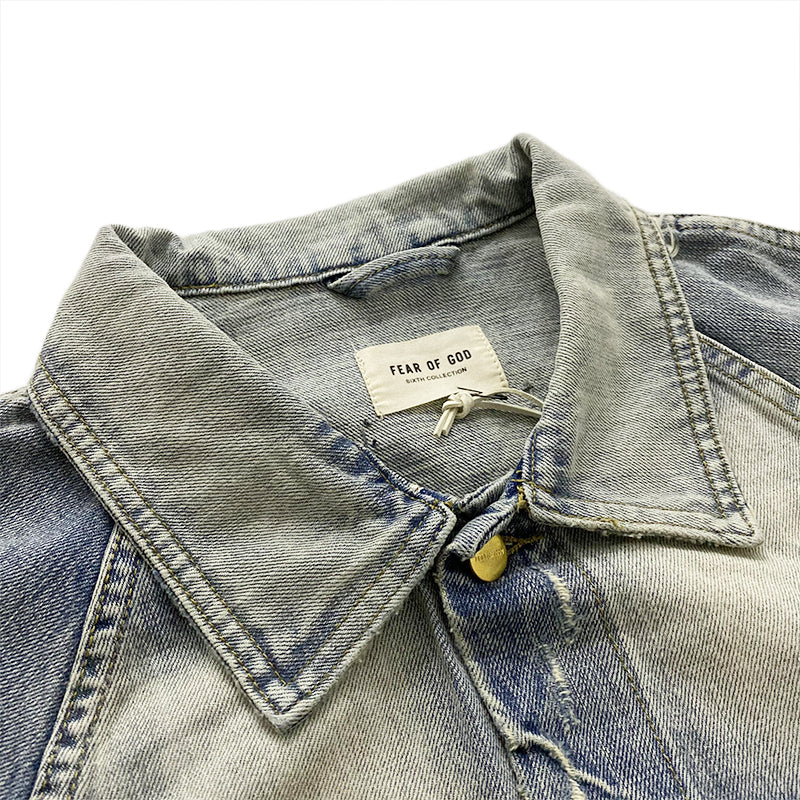 세나 / FOG FEAR OF GOD 시즌 6 메인 라인 하이 스트리트 루즈 헤비 워시 올드 데님 재킷