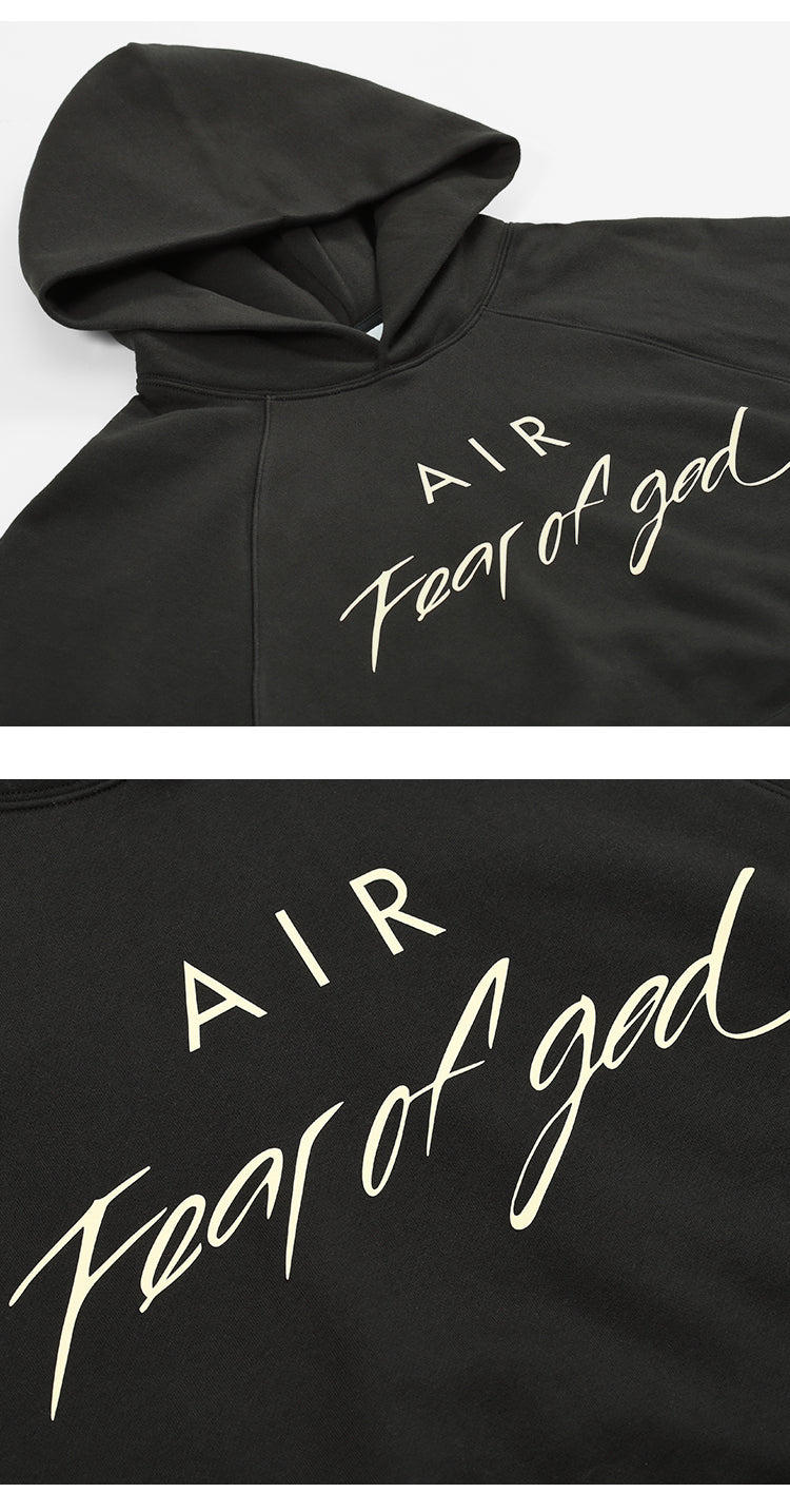 세나 / FEAR FEAR OF GOD AIR 공동 하이 스트리트 루즈 캐주얼 스포츠 접착 후드