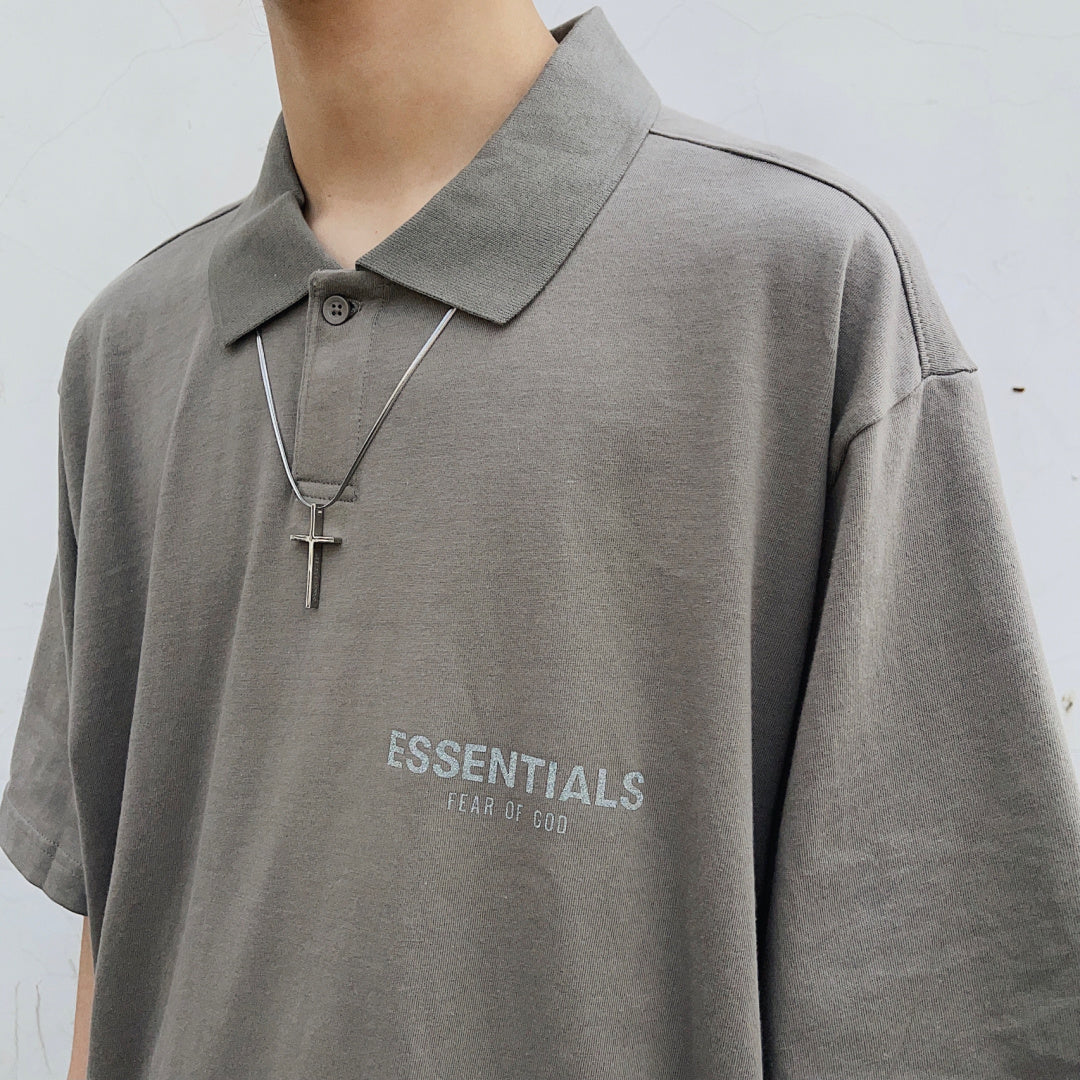 세나 / FOG ESSENTIALS FEAR OF GOD 더블 라인 하이 스트리트 캐주얼 3M 반사 반팔 폴로 셔츠