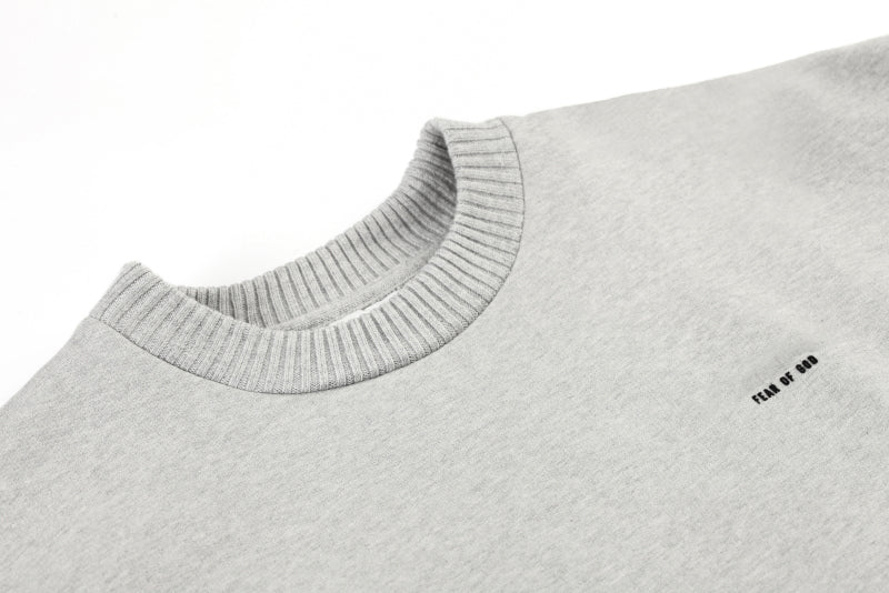 세나 / FEAR OF GOD FOG 연명 하이 스트리트 타이드 브랜드 플로킹 프린트 레터 루즈 라운드 넥 스웨터