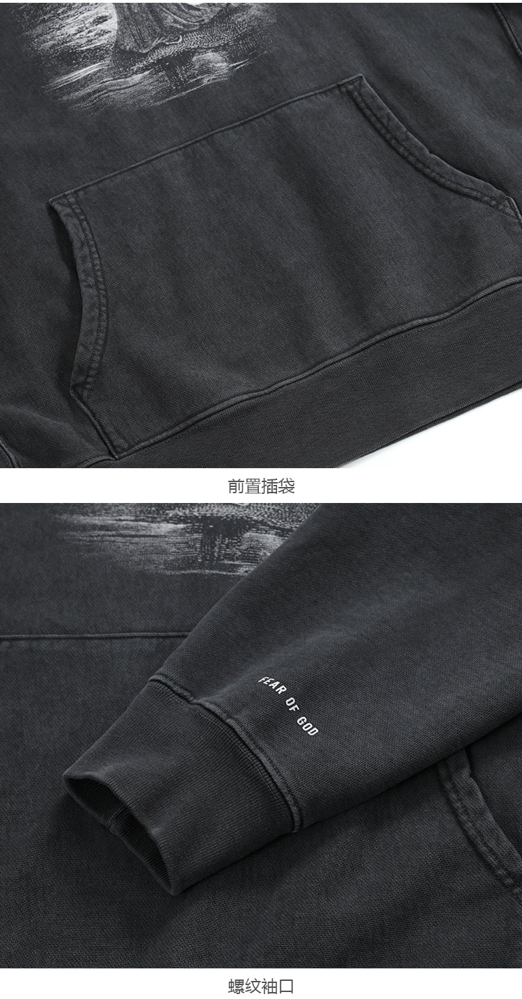 세나 / FEAR OF GOD x UNION 영원한 편지 프린트 워시 워터 루즈 스웨터