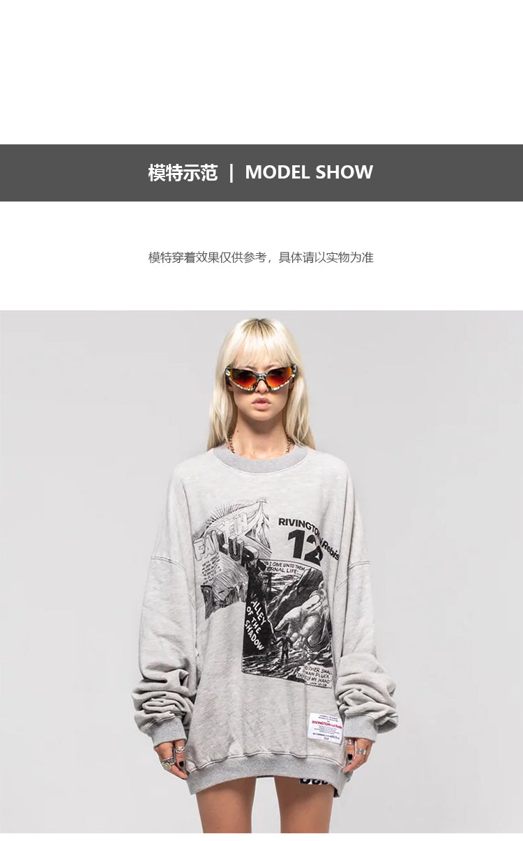 세나 / RRR123 FOG FEAR OF GOD High Street God's imprint 프린트 워시 워터 루즈 라운드 넥 스웨터