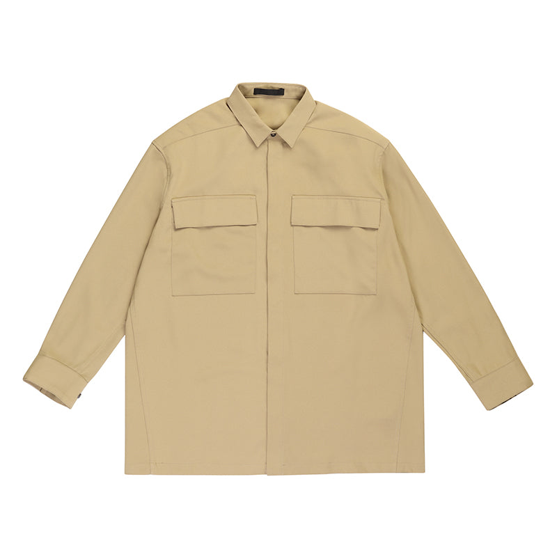 세나 / FOG FEAR OF GOD 메인 라인 7번째 시즌 하이 스트리트 아세테이트 캐주얼 포켓 긴소매 셔츠