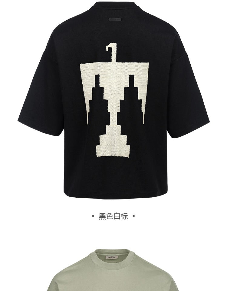세나 / FEAR OF GOD FOG 시즌 8 메인 라인 하이 스트리트 캐주얼 루즈핏 인디고 이글 자수 반팔