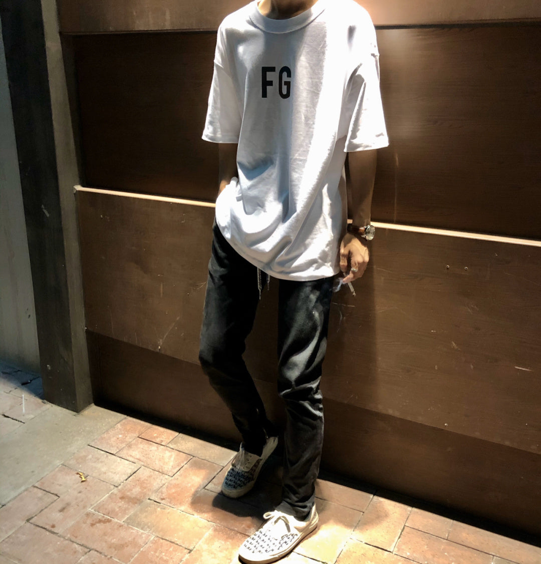 세나 / FOG FEAR OF GOD 여섯 번째 시즌 메인 라인 루즈 하이 스트리트 FG 풍부하고 고귀한 프린트 내마모성 반팔 티셔츠