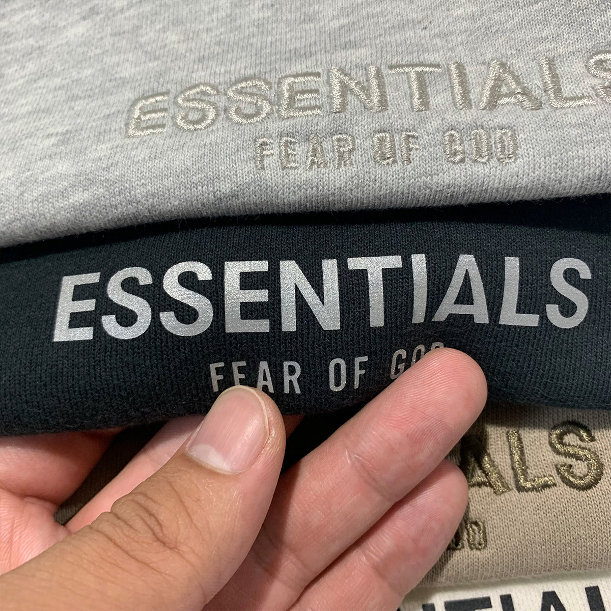 세나 / FOG FEAR OF GOD ESSENTIALS 더블 라인 하이 스트리트 스포츠 및 레저 3M 반사 반바지