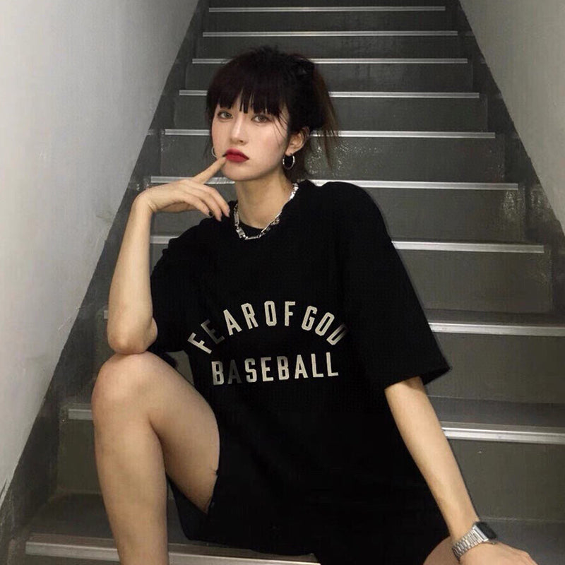 세나 / FOG FEAR OF GOD 일곱 번째 시즌 메인 라인 하이 스트리트 루즈 야구 몰려 들고 프린트 반팔 티셔츠