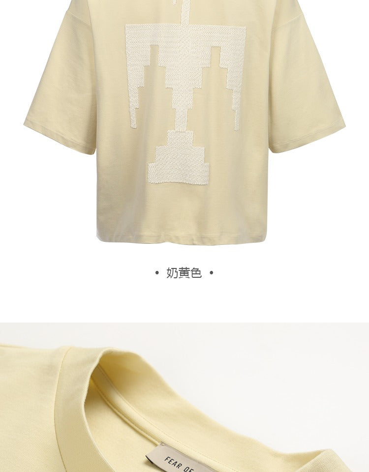 세나 / FEAR OF GOD FOG 시즌 8 메인 라인 하이 스트리트 캐주얼 루즈핏 인디고 이글 자수 반팔