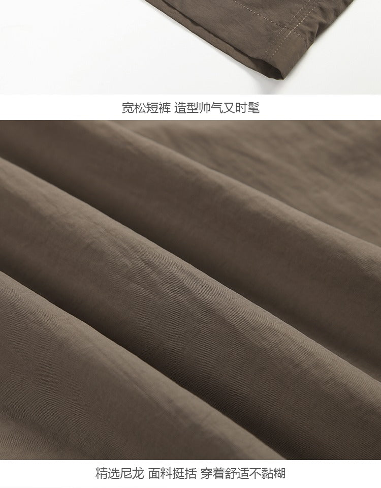 세나 / JJJound 하이 스트링 배기 캐주얼 스포츠 클린핏 클린핏 무릎에 스트링 나일론 반바지