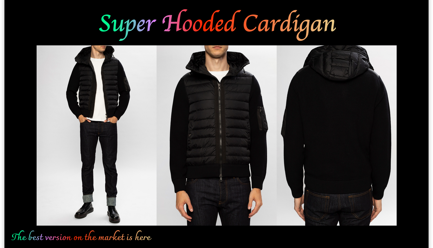 탑몽*x/몽*레어 남성 Hooded Cardigan 후드 조인트 재킷