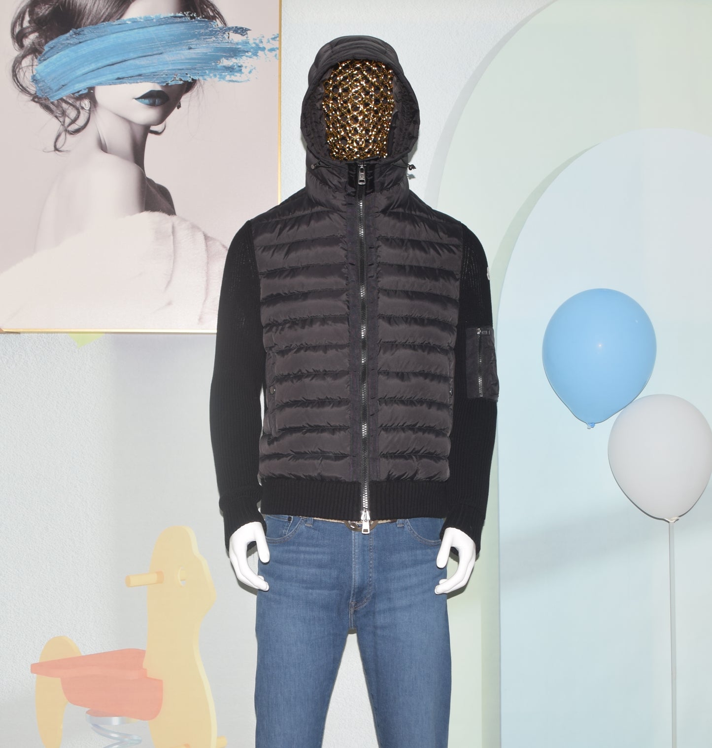 탑몽*x/몽*레어 남성 Hooded Cardigan 후드 조인트 재킷