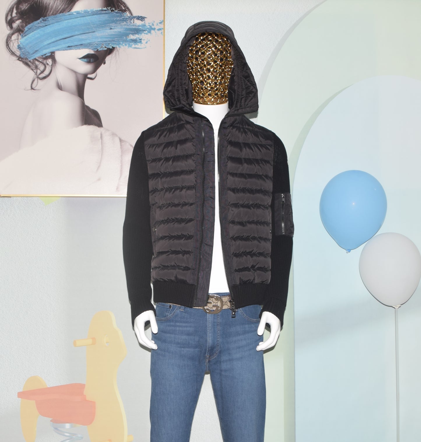 탑몽*x/몽*레어 남성 Hooded Cardigan 후드 조인트 재킷