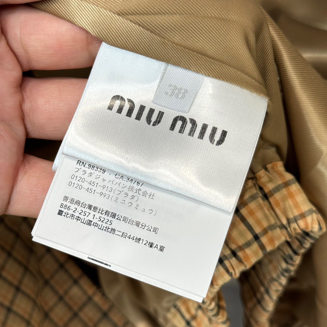ZB / 미우미우 체크 자켓 , 묘 체크자켓