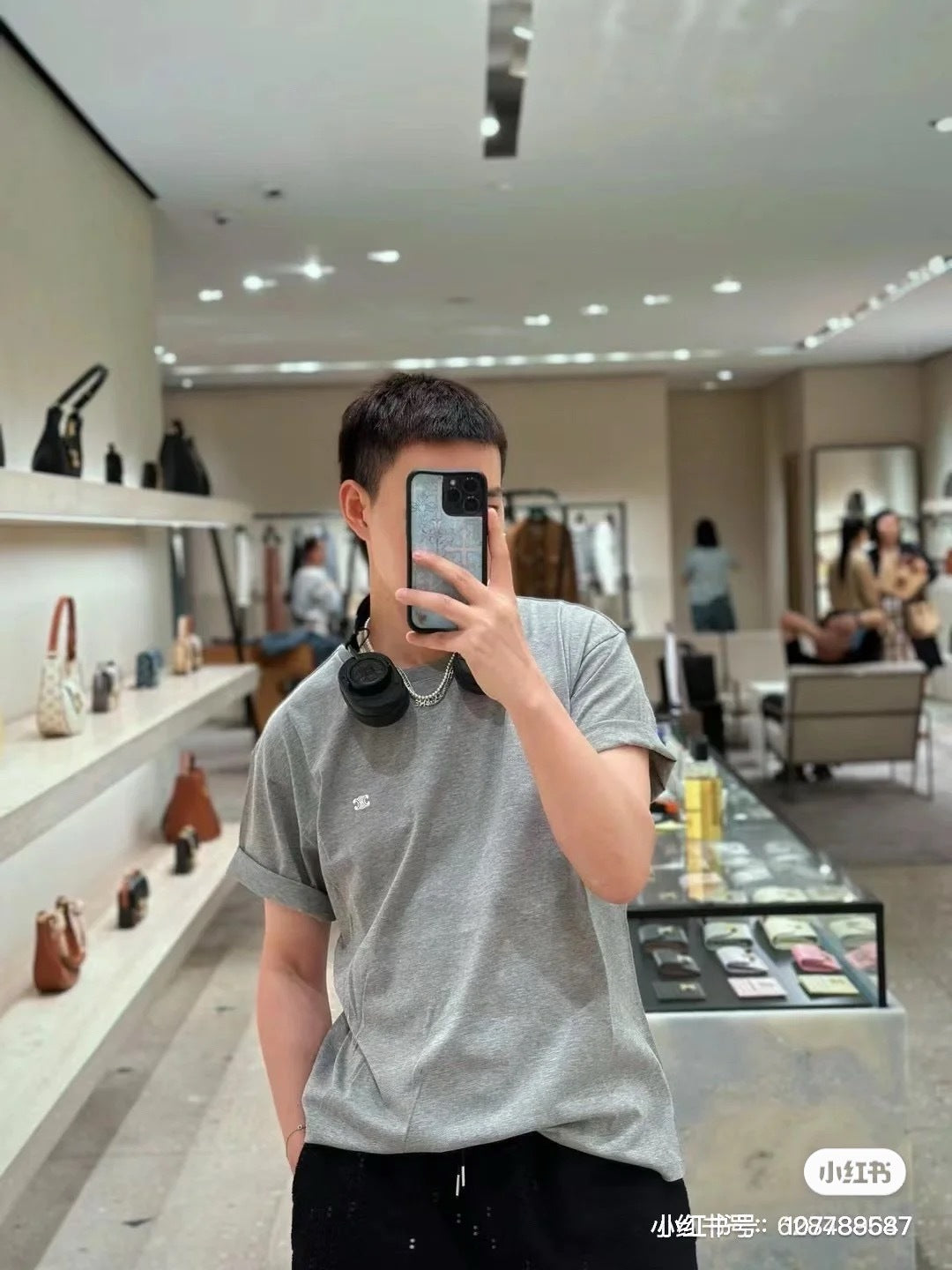 대리석 / 대리석집 셀린느 자수로고 그레이