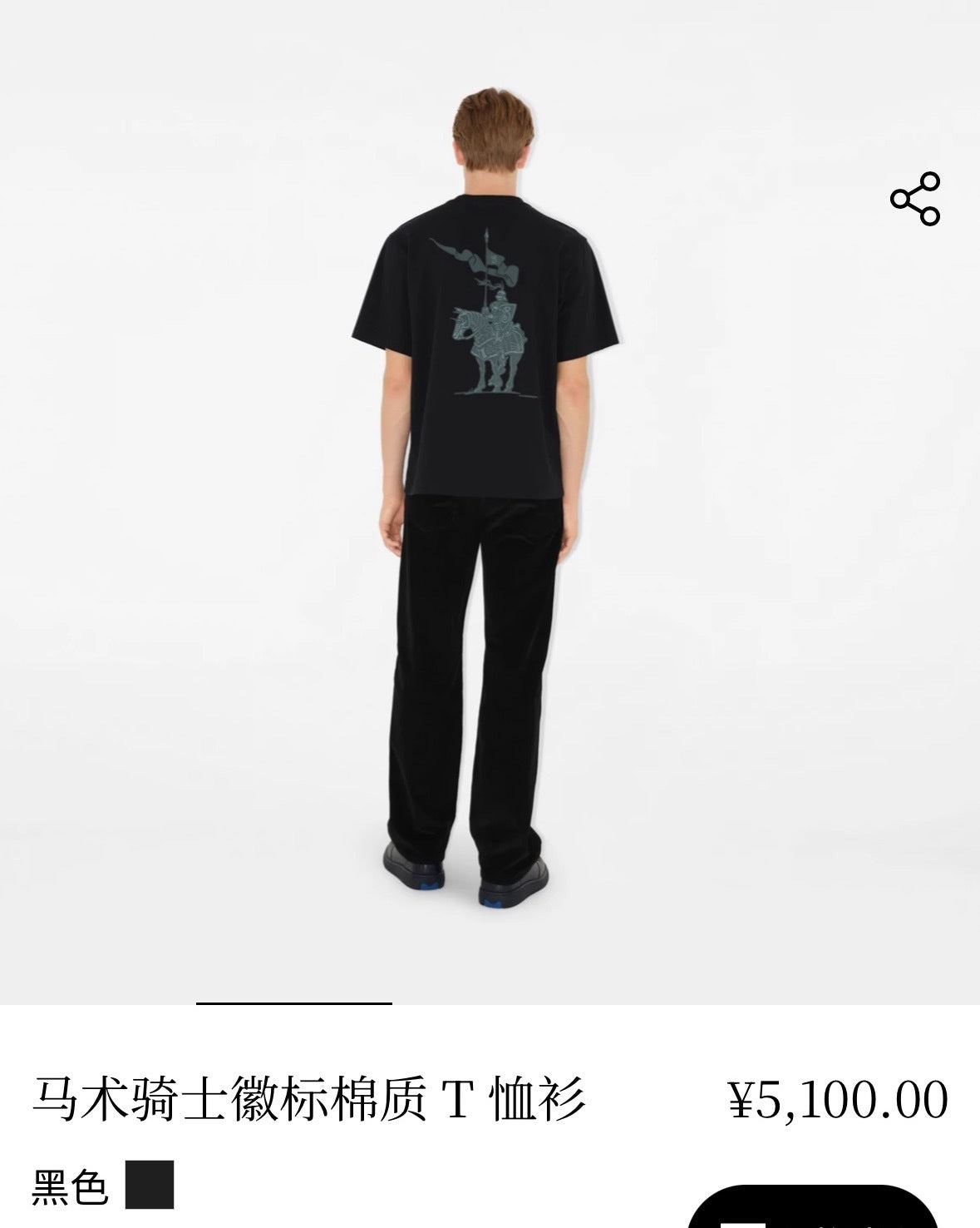 대리석 / 버버리 빅 플래그폴 기사 티셔츠