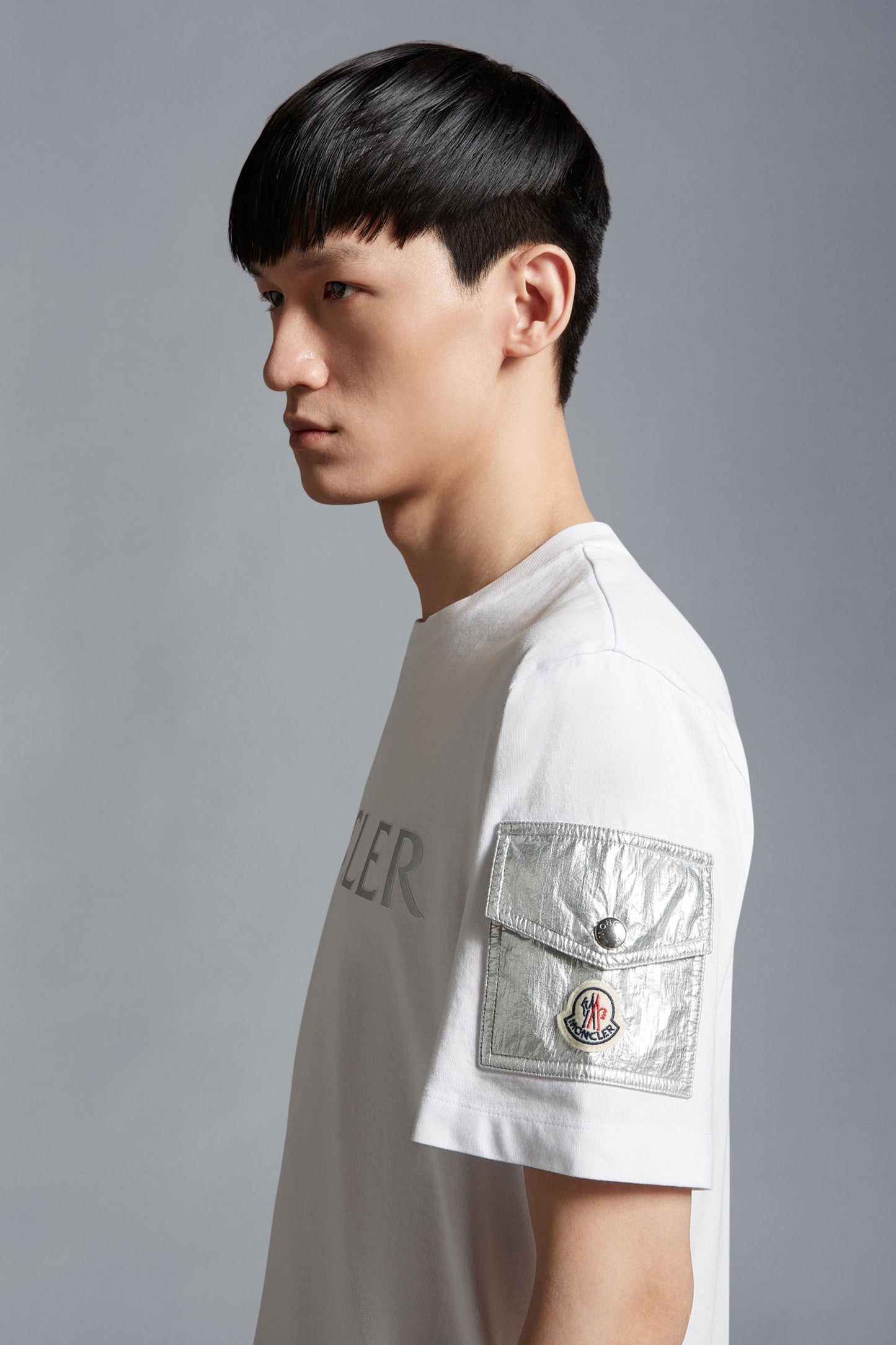 탑몽*x / 몽*레어 남성 Reflective Metallic Pocket 나일론 반팔
