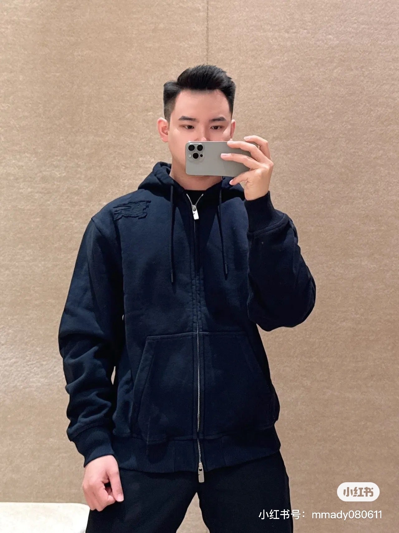 대리석 / 버버리 기모 투웨이 후드 집업