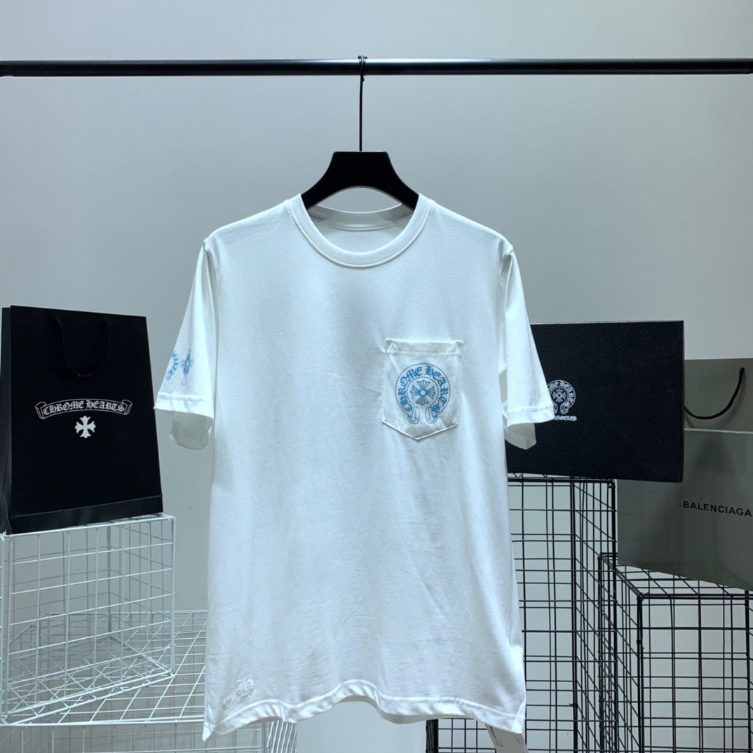 ZB / 크롬하츠 오리지널 아이스블루 십자가 팔티셔츠 Tee
