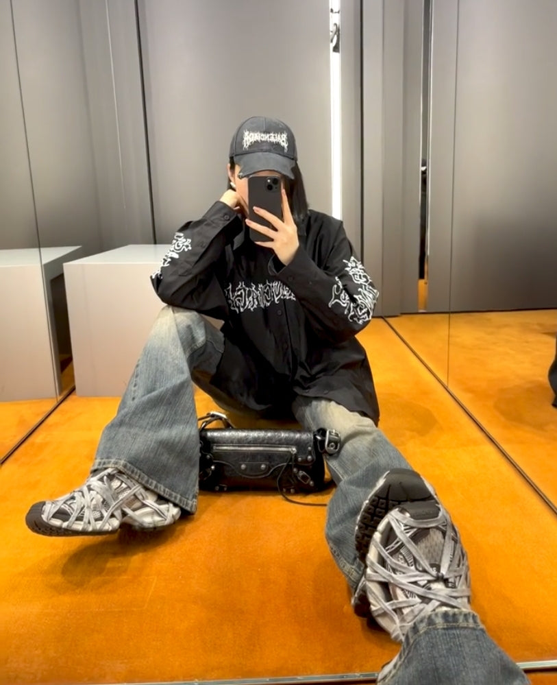 GTR / 발렌시아가 셔츠 , 불꽃 범자 셔츠
