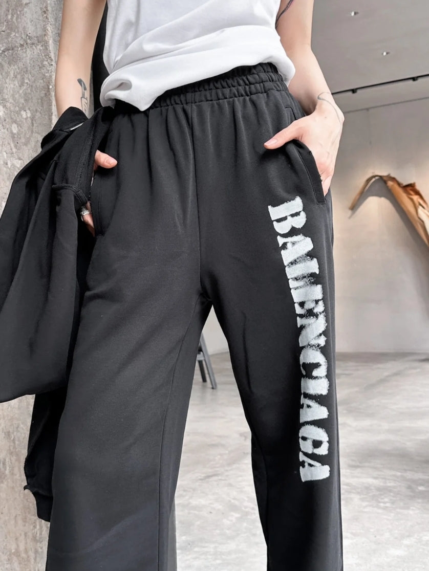 GTR / 발렌시아가 팬츠 , BLCG 24SS 퍼지 프린트 테리 팬츠
