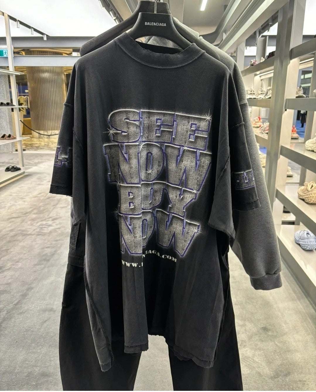 GTR / 발렌시아가 반팔티 , BLCG 24SS 다이아몬드 그라데이션 반소매