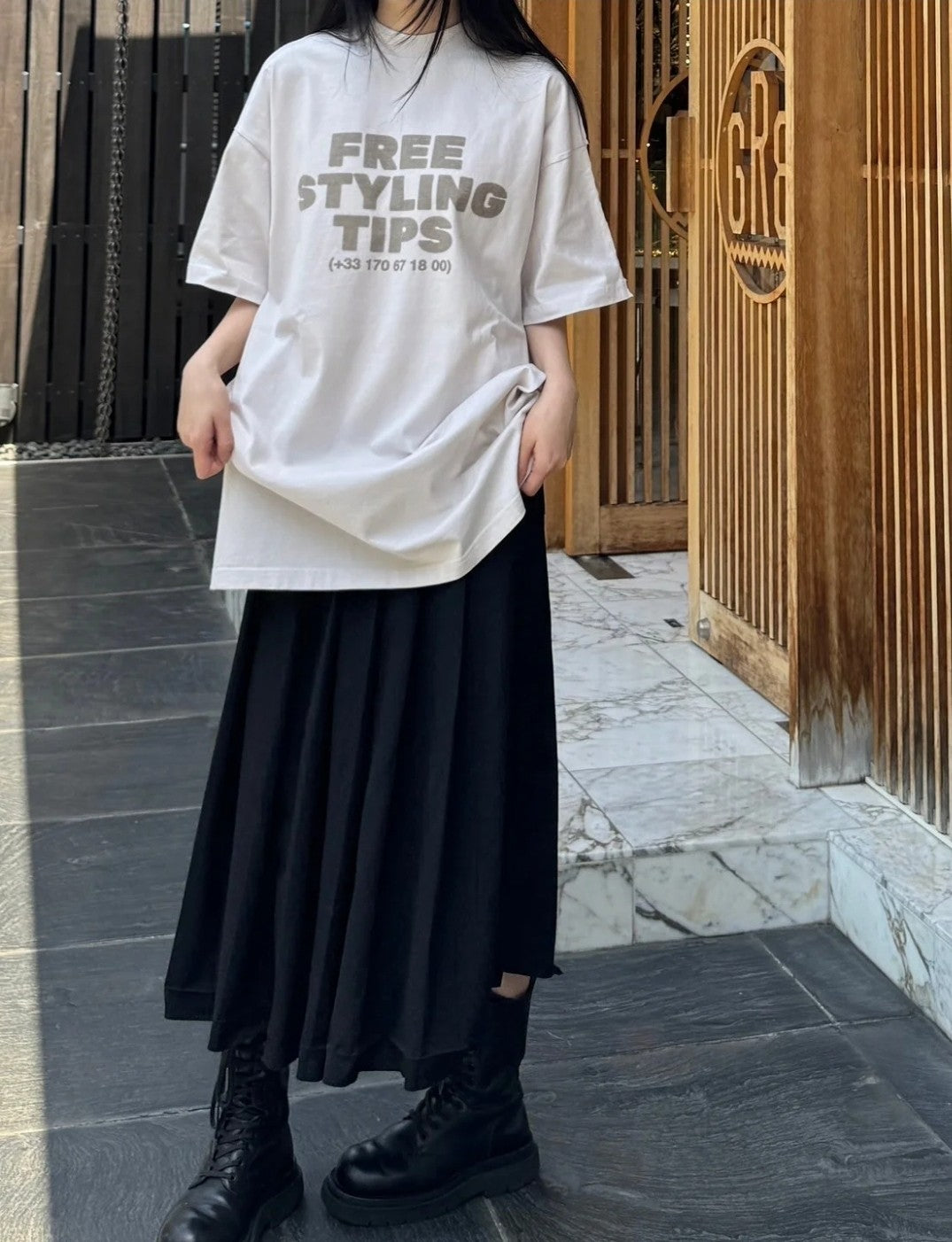 GTR / 발렌시아가 반팔티 , BLCG/24SS 패치워크 프린트 자수 반소매