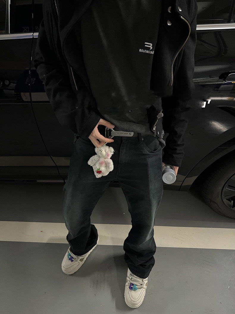GTR / 발렌시아가 팬츠 , BLCG 24SS 스모크 그레이 시미터 청바지