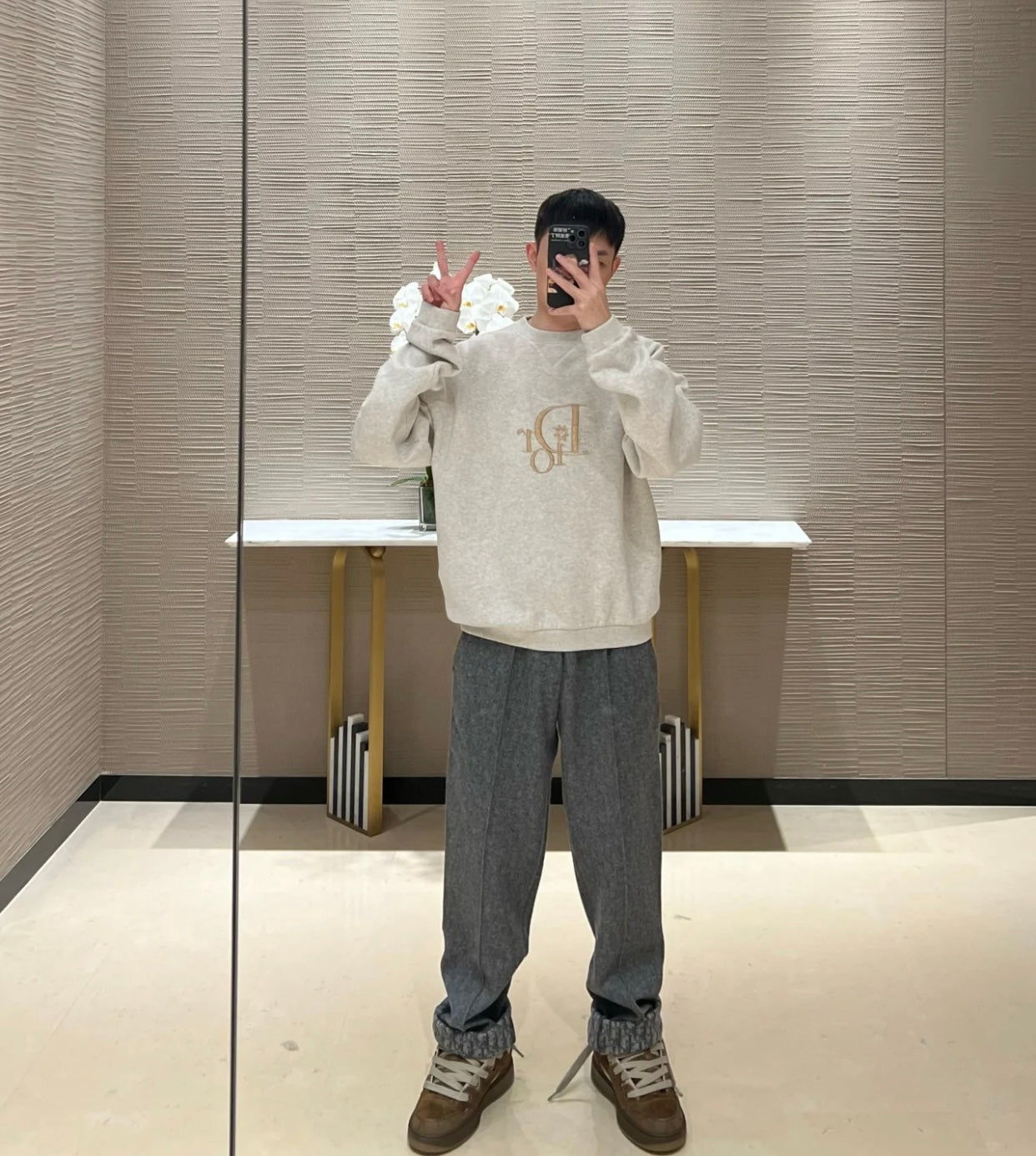 TJ / 디올 루즈핏 맨투맨 , 루즈핏 스웨트셔츠