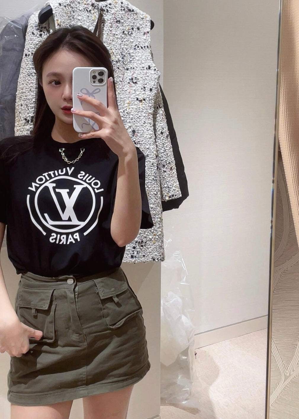 TJ셀러 / 루이비통 반팔티 , 𝗟𝗩 블랙 로고 티셔츠
