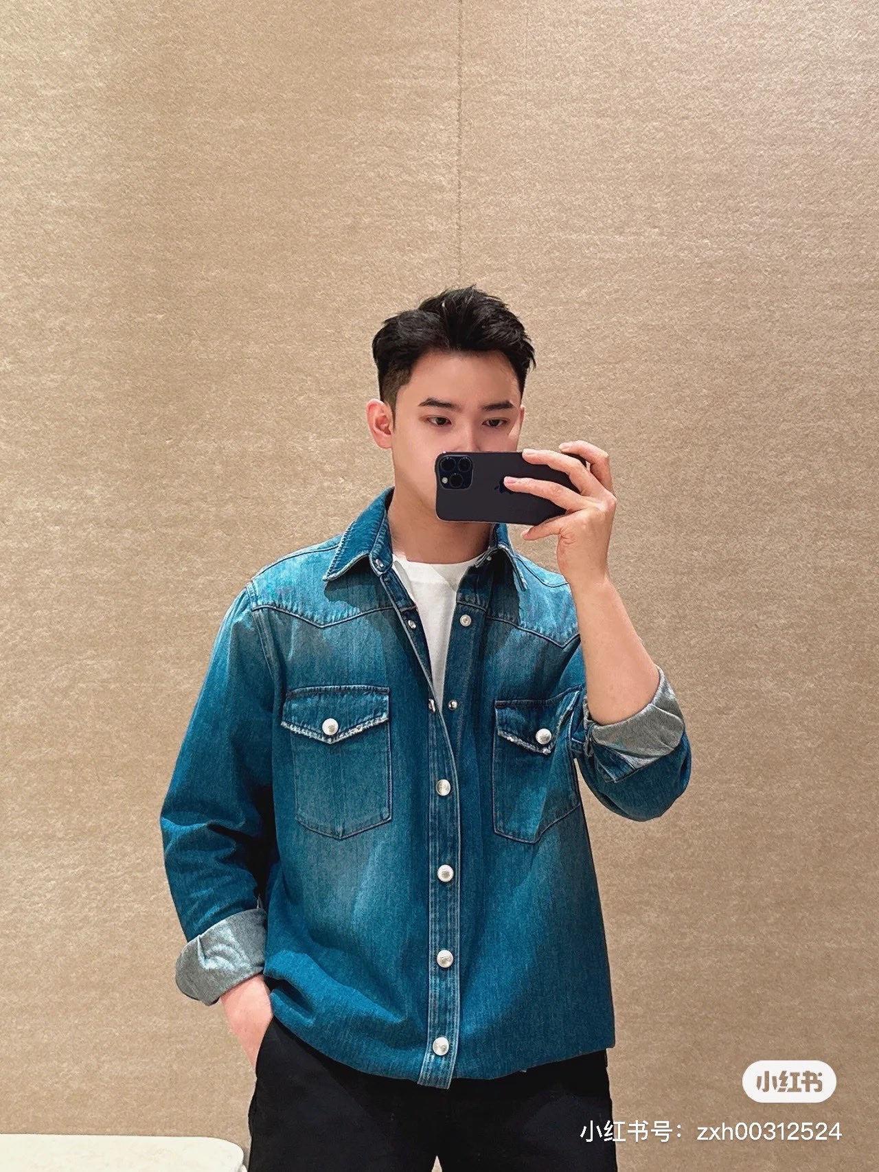 대리석 / 버버리 데님 셔츠,자켓 /실버 버클 데님