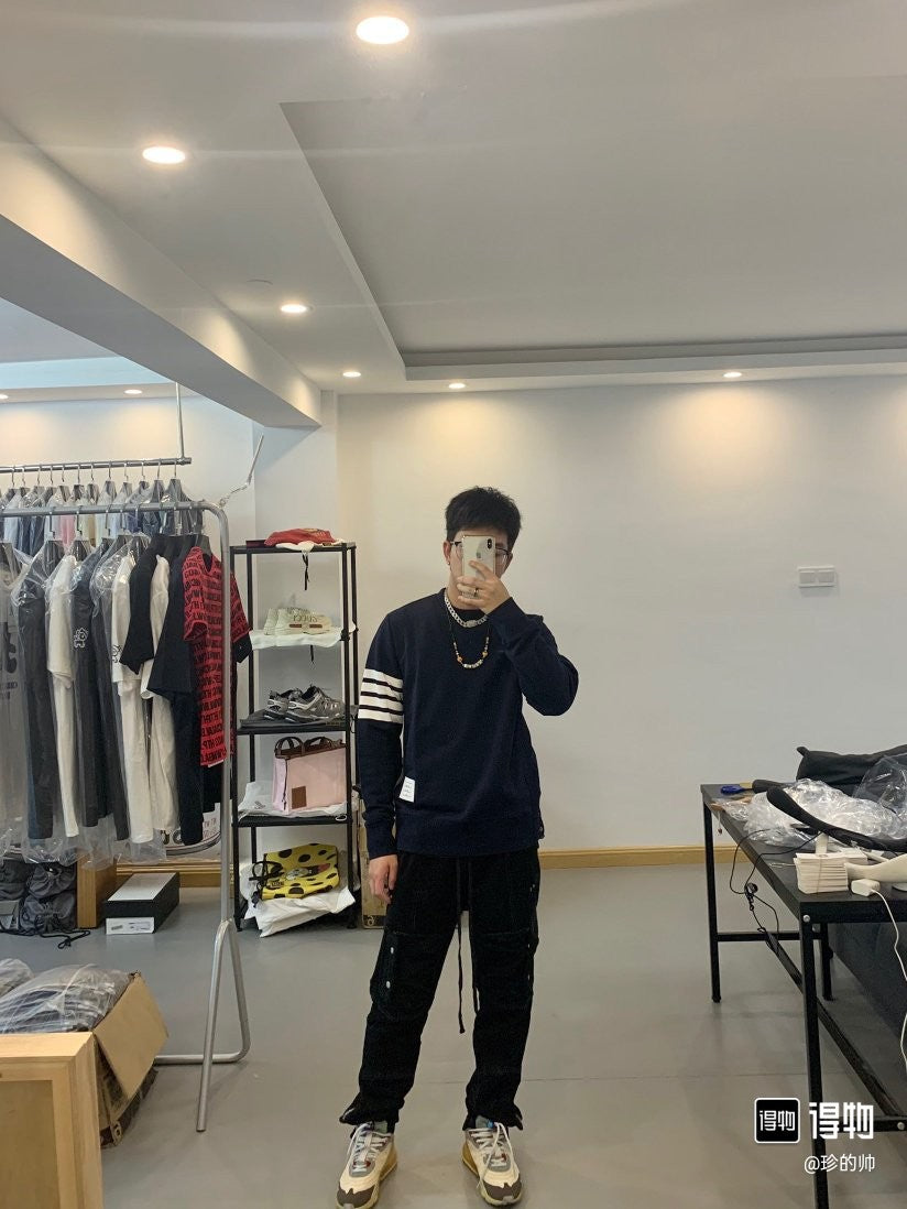 체인 / 톰브라운 포바 라운드넥 풀오버 클래식 스웨트셔츠