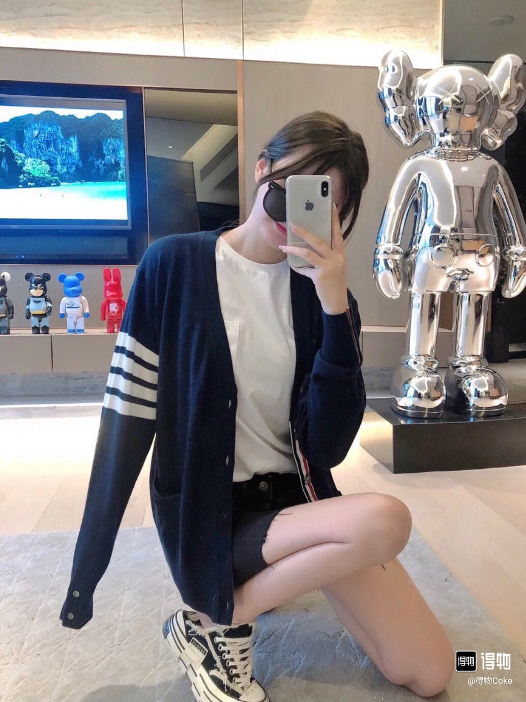 체인 / 톰브라운 울 가디건