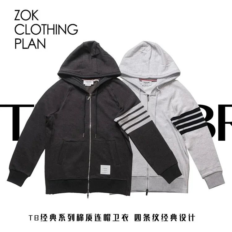 ZOK / 톰브라운 클래식 쿼드 스트라이프 후드티