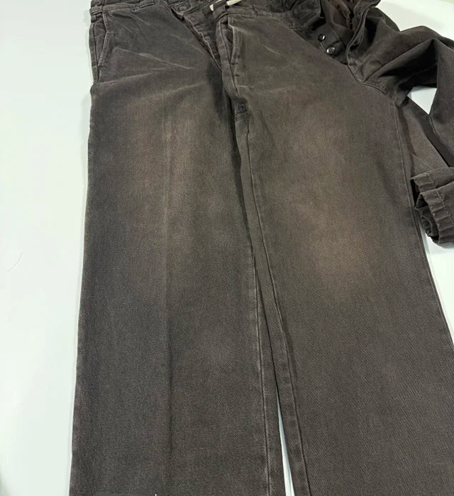 꼬부기 / 프라다 팬츠 , 24FW다크브라운워싱하이스트레이트