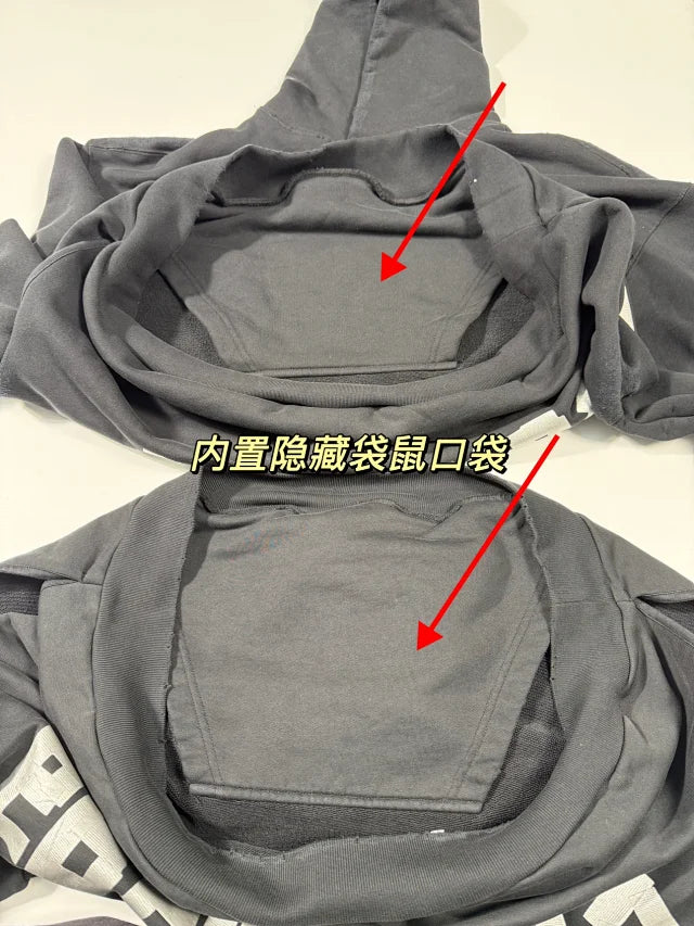 꼬부기 / 발렌시아가 후드티 , B24fw흑실버테이프프린트누비후드/3D입체컷팅/히든포켓
